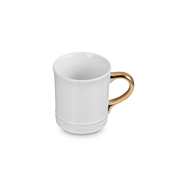 Vancouver Mug with Gold HandleWhite, view 4